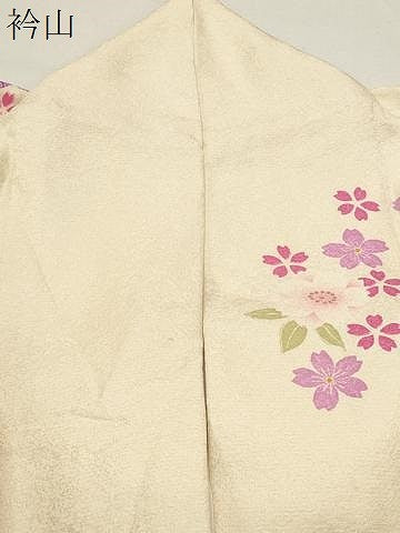 平和屋着物●豪華振袖　駒刺繍　毬舞桜文　暈し染め　金彩　銀通し地　正絹　逸品　CABG4622gh