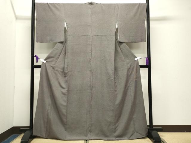 平和屋着物●伝統工芸士　小林義一　江戸小紋　御召十字　ロング丈　正絹　逸品　CABG4625gh