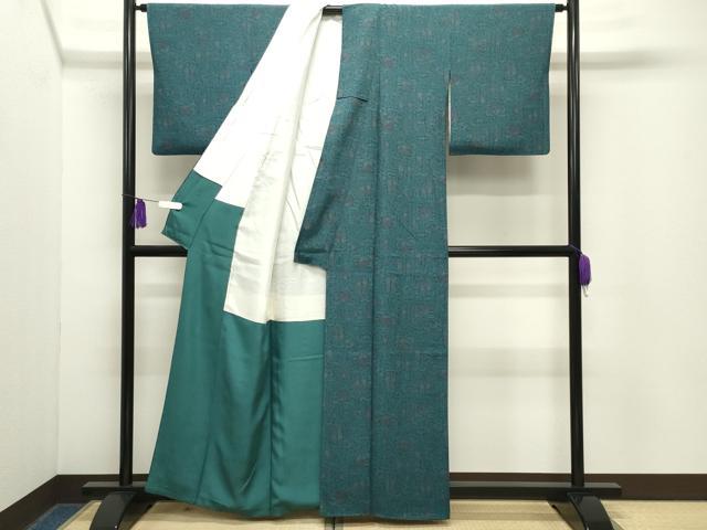 平和屋着物●重要無形文化財　人間国宝　中村勇二郎　江戸小紋　獅子天女金剛力士像　正絹　逸品　CABG4632gh
