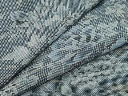 平和屋着物●本場大島紬　7マルキ　総絣　草花文　正絹　逸品　CABG4642gh