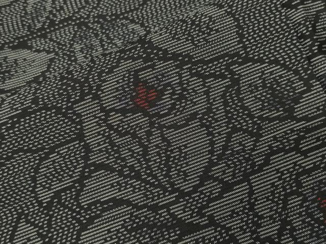 平和屋着物●本場大島紬　枝花文　正絹　逸品　CABG4643gh