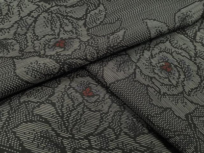 平和屋着物●本場大島紬　枝花文　正絹　逸品　CABG4643gh
