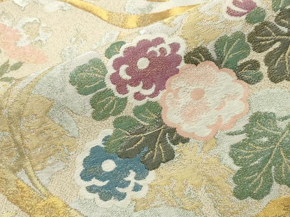 平和屋着物●豪華黒留袖　作家物　寿光織　花唐草文　暈し染め　金銀糸　京都きもの友禅扱い　正絹　逸品　未使用　CABG4644gh