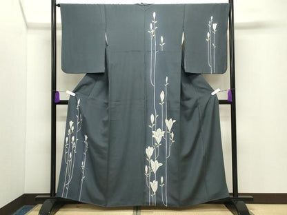 平和屋着物●訪問着　ろうけつ染め　枝花文　正絹　逸品　CABG4653gh