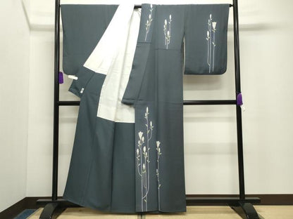 平和屋着物●訪問着　ろうけつ染め　枝花文　正絹　逸品　CABG4653gh
