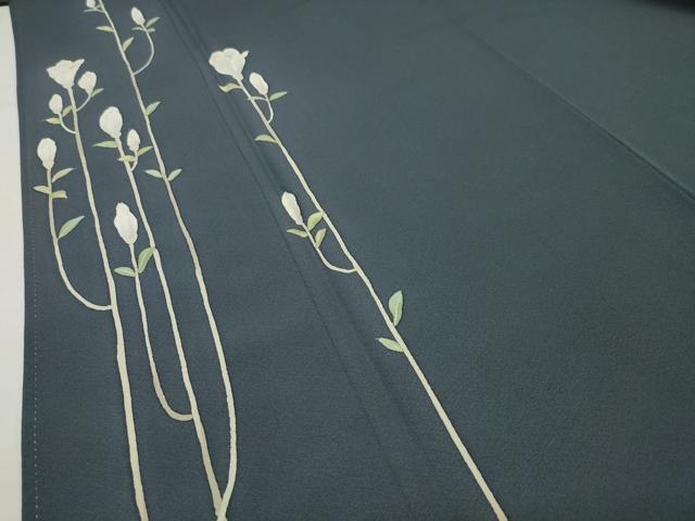 平和屋着物●訪問着　ろうけつ染め　枝花文　正絹　逸品　CABG4653gh
