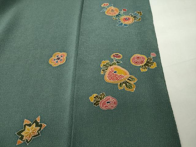 平和屋着物●訪問着　作家物　立波花文　暈し染め　鬼しぼ縮緬　正絹　逸品　CABG4654gh