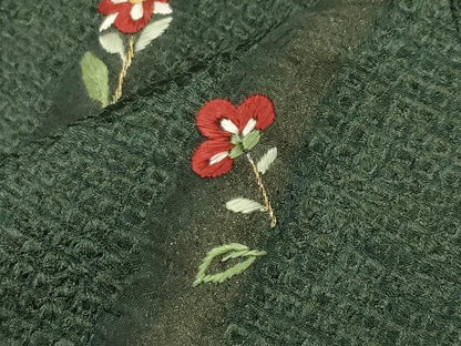 平和屋着物●訪問着　総絞り　駒刺繍　枝花文　金彩　正絹　逸品　CABG4655gh