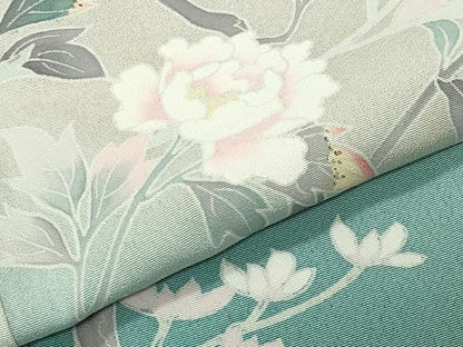 平和屋着物●訪問着　友禅　作家物　枝花文　暈し染め　正絹　逸品　CABG4661gh