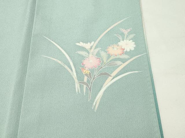 平和屋着物●訪問着　友禅　作家物　枝花文　暈し染め　正絹　逸品　CABG4661gh