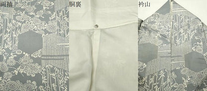 平和屋着物●本場染大島紬　型染め　亀甲花文　正絹　逸品　CABG4667gh