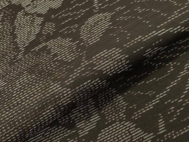 平和屋着物●本場大島紬　泥染め　草花文　やまと誂製　証紙付き　正絹　逸品　未使用　CABG4668gh