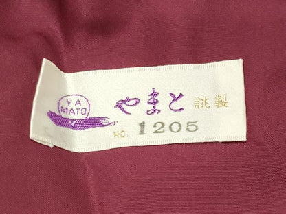 平和屋着物●本場大島紬　泥染め　草花文　やまと誂製　証紙付き　正絹　逸品　未使用　CABG4668gh