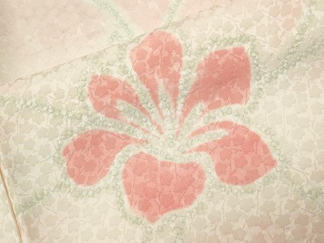 平和屋着物●上質な小紋　絞り　舞花文　正絹　逸品　CABG4669gh
