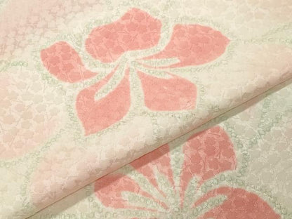 平和屋着物●上質な小紋　絞り　舞花文　正絹　逸品　CABG4669gh