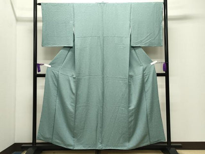 平和屋着物●上質な色無地　南天地紋　薄青色　やまと誂製　正絹　逸品　未使用　CABG4673gh