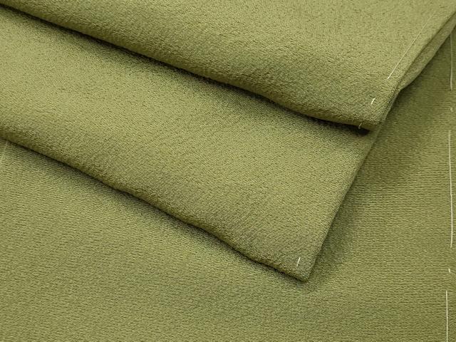 平和屋着物●上質な色無地　抹茶色　正絹　逸品　未使用　CABG4676gh
