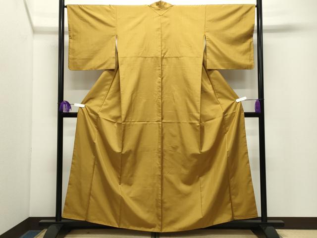 平和屋着物●本場染大島紬　金色　正絹　逸品　CABG4677gh