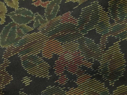 平和屋着物●本場大島紬　枝花文　徳絹織物謹製　証紙付き　正絹　逸品　CABG4680gh
