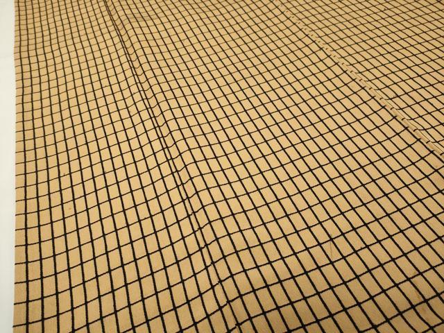 平和屋着物●上質なお召　吉野間道　正絹　逸品　CABG4696gh