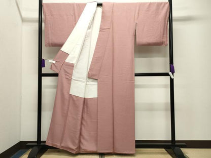 平和屋着物●上質な色無地　紗綾形地紋　虹色　正絹　逸品　CABG4698gh