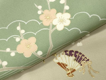 平和屋着物●豪華色留袖　駒刺繍　貝合わせ梅松文　暈し染め　金彩　正絹　逸品　CABG4711gh