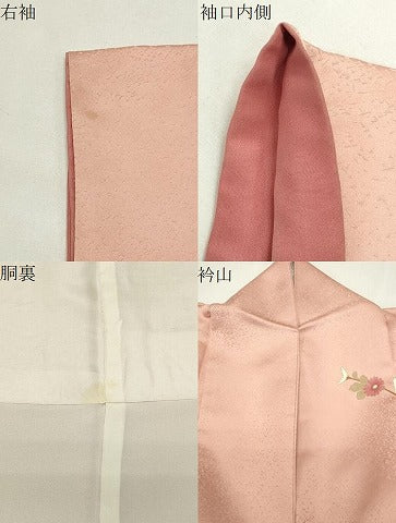 平和屋着物●訪問着　枝花文　金銀彩　正絹　逸品　CABG4714gh