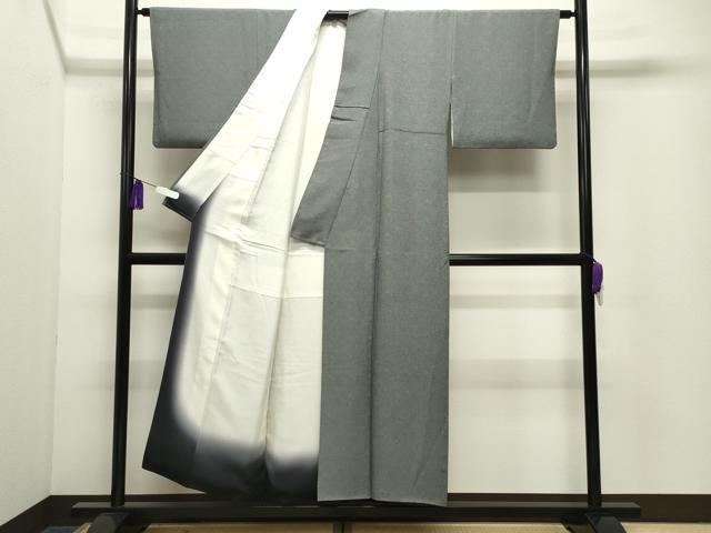 平和屋着物●江戸小紋　鮫小紋柄　黒地　正絹　逸品　CABG4717gh
