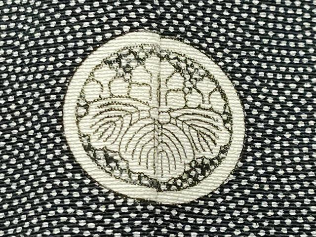 平和屋着物●江戸小紋　鮫小紋柄　黒地　正絹　逸品　CABG4717gh