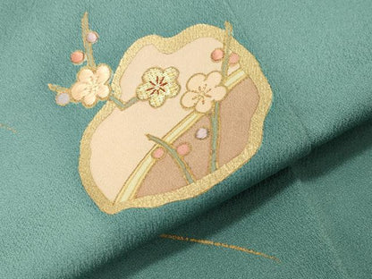 平和屋着物●訪問着　竹屋町刺繍　短冊花文　金彩　正絹　逸品　CABG4718gh