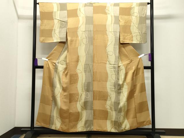 平和屋着物●上質な小紋　吉祥間道　正絹　逸品　CABG4720gh