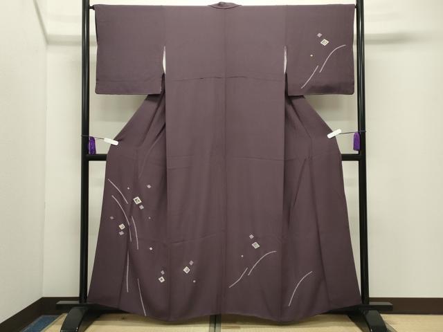 平和屋着物●訪問着　菱吉祥文　金銀彩　正絹　逸品　CABG4726gh