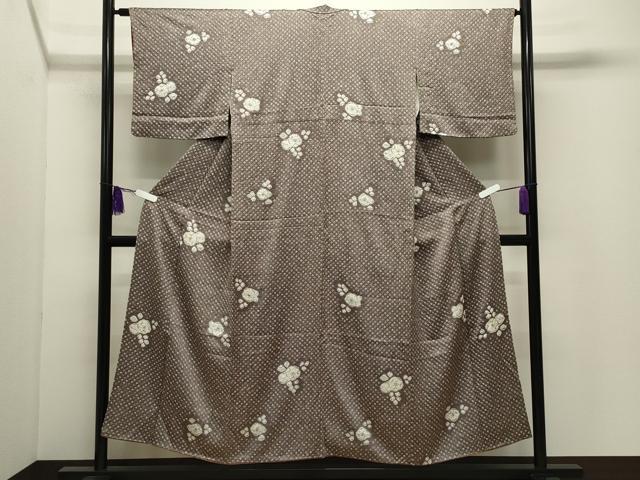平和屋着物●上質な小紋　総絞り　辻が花　正絹　逸品　CABG4727gh
