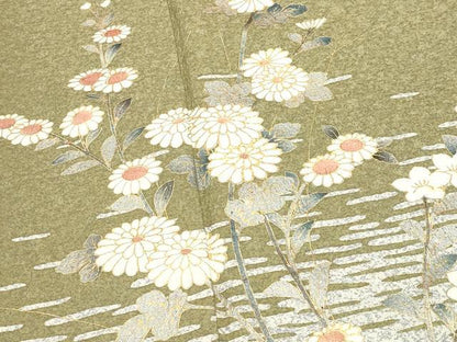 平和屋着物●訪問着　作家物　草花文　金銀彩　正絹　逸品　CABG4728gh