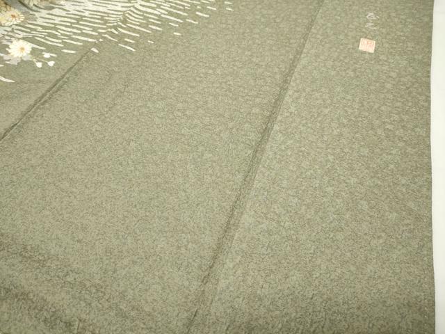 平和屋着物●訪問着　作家物　草花文　金銀彩　正絹　逸品　CABG4728gh