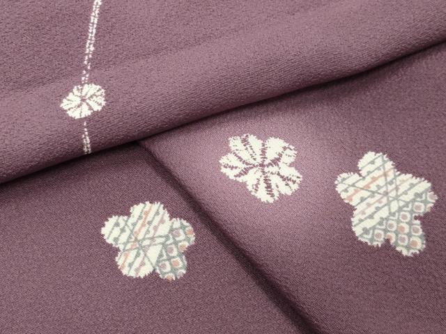 平和屋着物●上質な小紋　舞梅文　蛍暈し　正絹　逸品　CABG4732gh