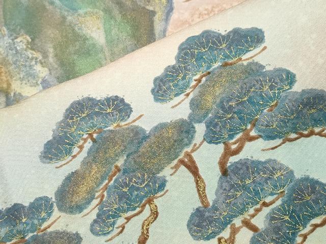 平和屋着物●豪華色留袖　手描き　風景文　暈し染め　金彩　正絹　逸品　CABG4736gh