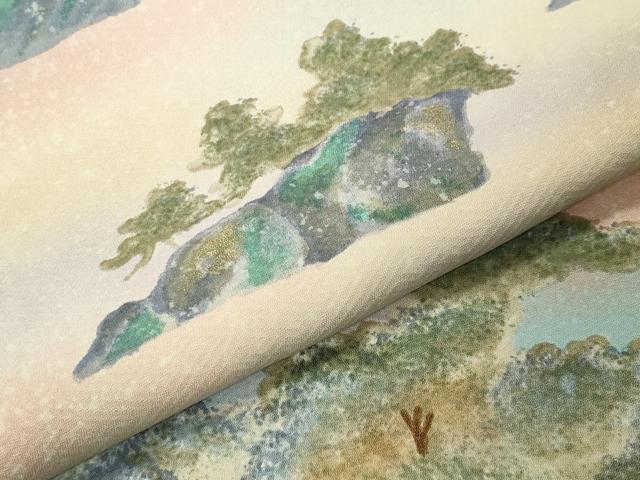 平和屋着物●豪華色留袖　手描き　風景文　暈し染め　金彩　正絹　逸品　CABG4736gh