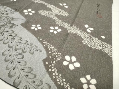 平和屋着物●訪問着　作家物　辻が花　絞り　正絹　逸品　CABG4737gh