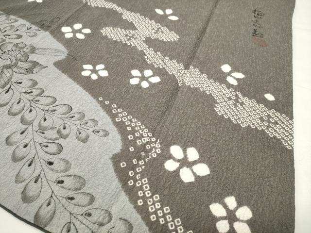 平和屋着物●訪問着　作家物　辻が花　絞り　正絹　逸品　CABG4737gh
