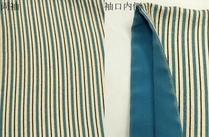 平和屋着物●上質な小紋　縞　正絹　逸品　CABG4738gh