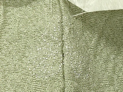 平和屋着物●無地絵羽訪問着　総刺繍　雪芝地紋　若葉色　やまと誂製　正絹　逸品　未使用　CABG4739gh