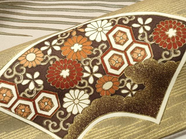 平和屋着物●豪華色留袖　駒刺繍　稲穂　船地紙花文　金彩　正絹　逸品　CABG4743gh