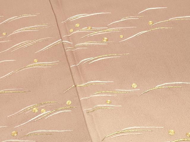 平和屋着物●訪問着　駒刺繍　立波文　暈し染め　さが美扱い　正絹　逸品　CABG4747gh