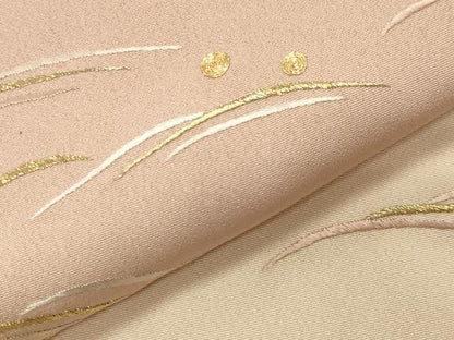 平和屋着物●訪問着　駒刺繍　立波文　暈し染め　さが美扱い　正絹　逸品　CABG4747gh
