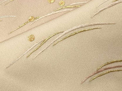 平和屋着物●訪問着　駒刺繍　立波文　暈し染め　さが美扱い　正絹　逸品　CABG4747gh