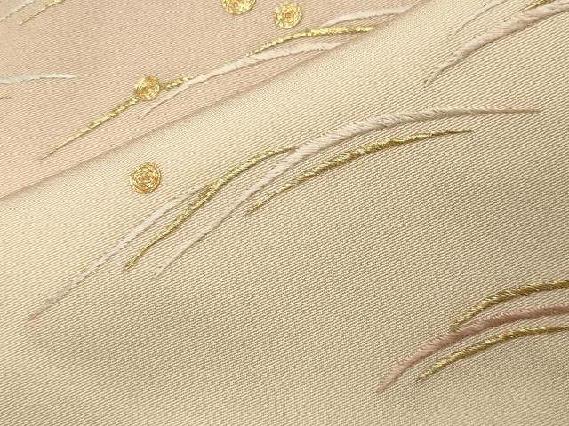 平和屋着物●訪問着　駒刺繍　立波文　暈し染め　さが美扱い　正絹　逸品　CABG4747gh