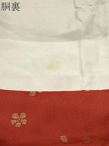 平和屋着物●訪問着　扇面孔雀花文　暈し染め　金彩　正絹　逸品　CABG4748gh