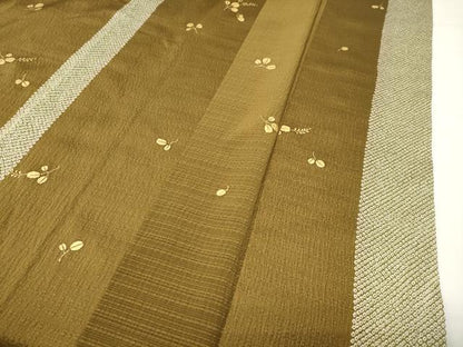 平和屋着物●訪問着　片身替わり　駒刺繍　萩文　金彩　正絹　逸品　CABG4752gh