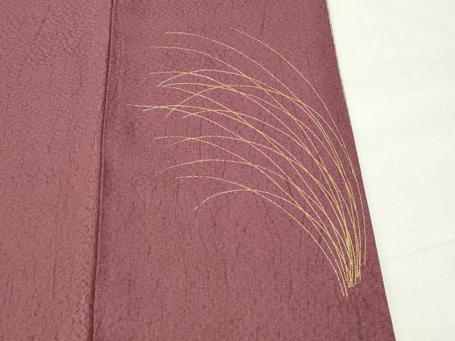 平和屋着物●訪問着　駒刺繍　花瓶花蝶文　暈し染め　金彩　正絹　逸品　CABG4763gh